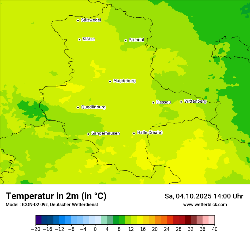 Modellkarten Temperatur