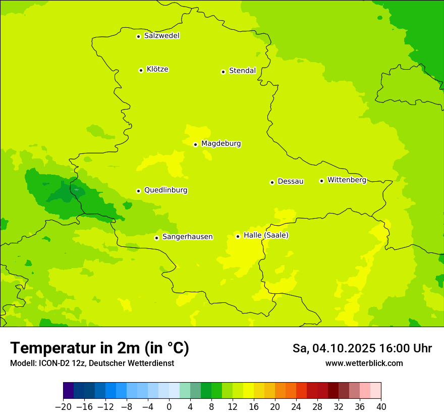 Modellkarten Temperatur