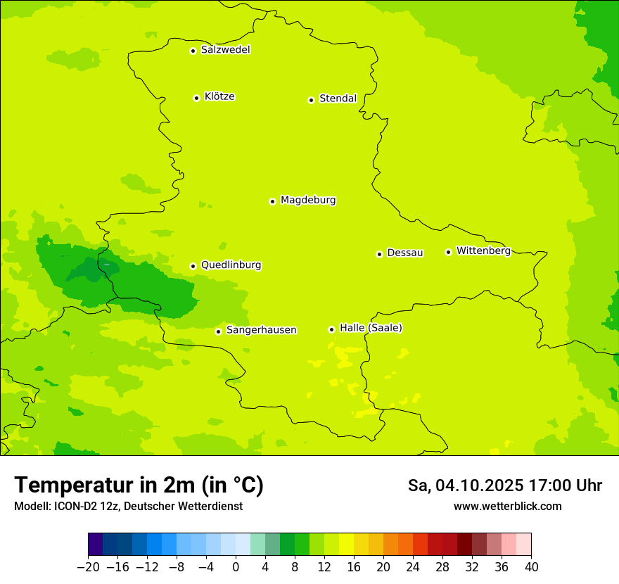 Modellkarten Temperatur