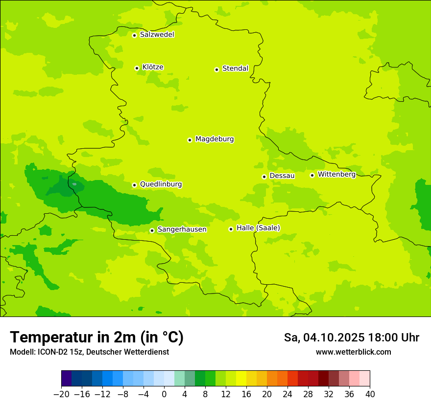 Modellkarten Temperatur