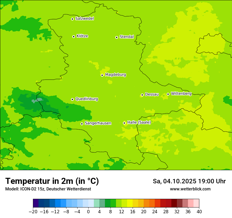Modellkarten Temperatur