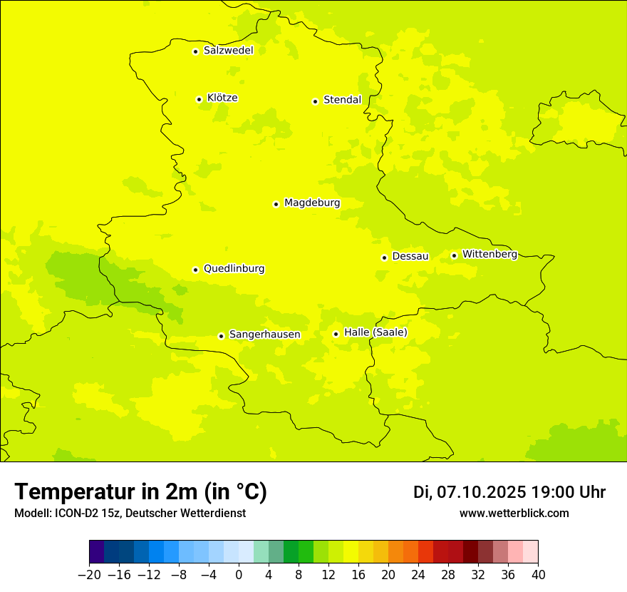Modellkarten Temperatur