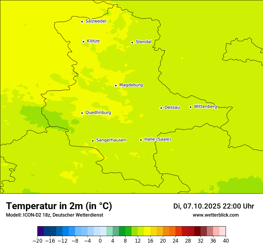 Modellkarten Temperatur