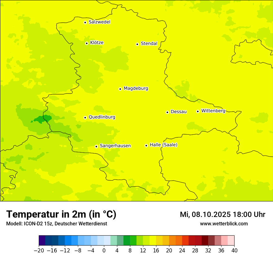 Modellkarten Temperatur
