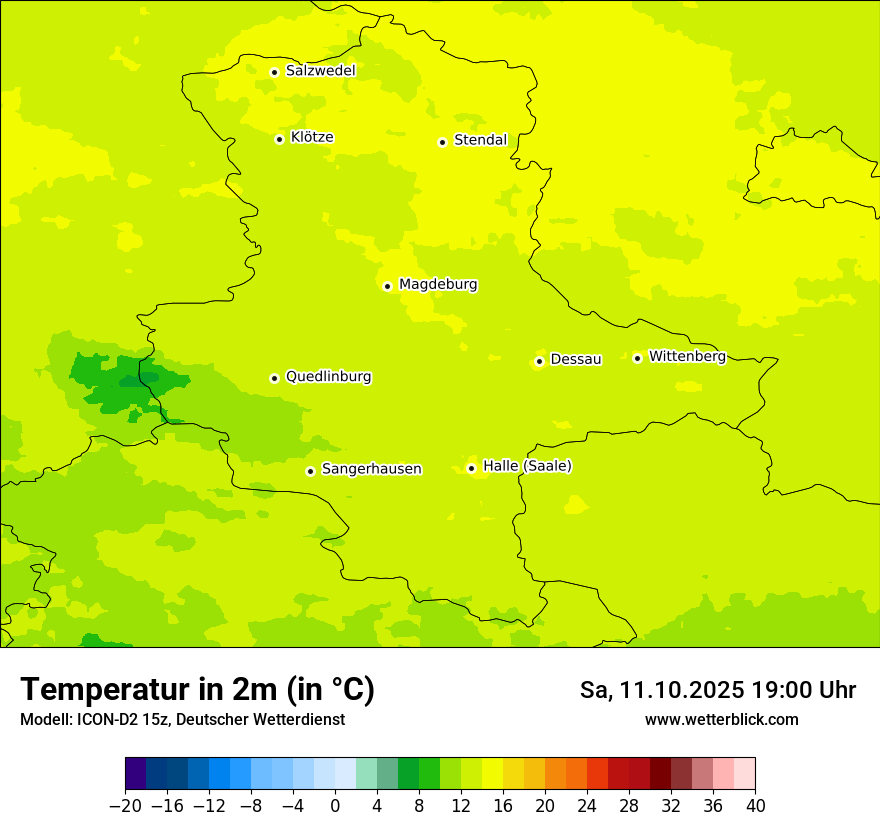 Modellkarten Temperatur