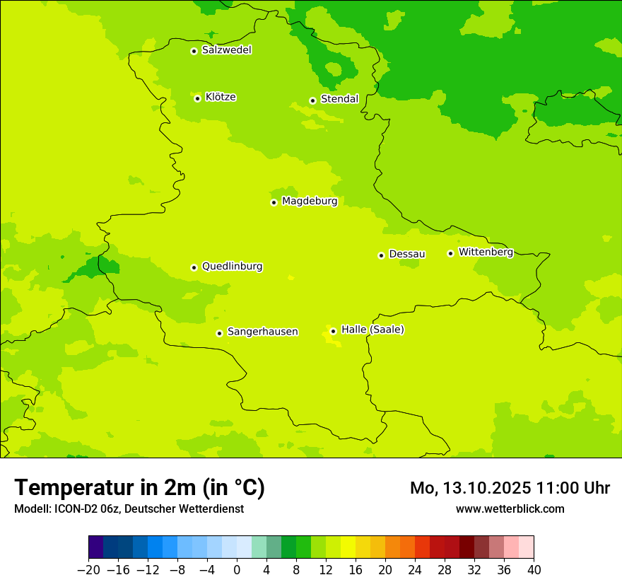 Modellkarten Temperatur