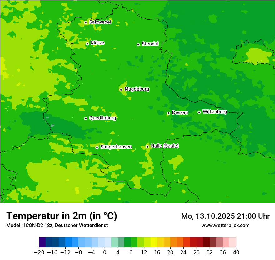 Modellkarten Temperatur