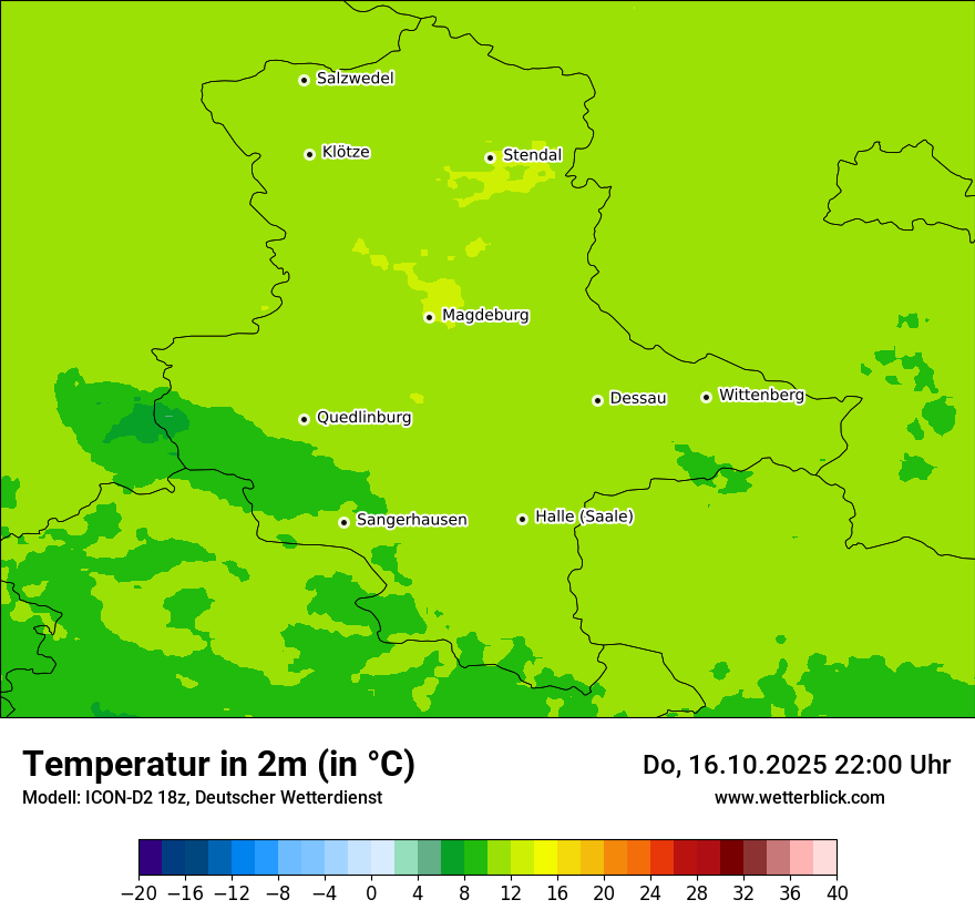 Modellkarten Temperatur