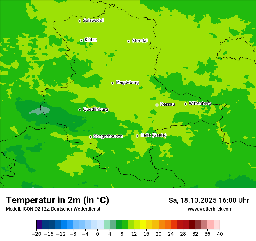 Modellkarten Temperatur