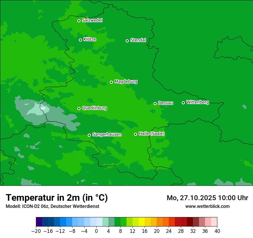 Modellkarten Temperatur Modellkarten Temperatur
