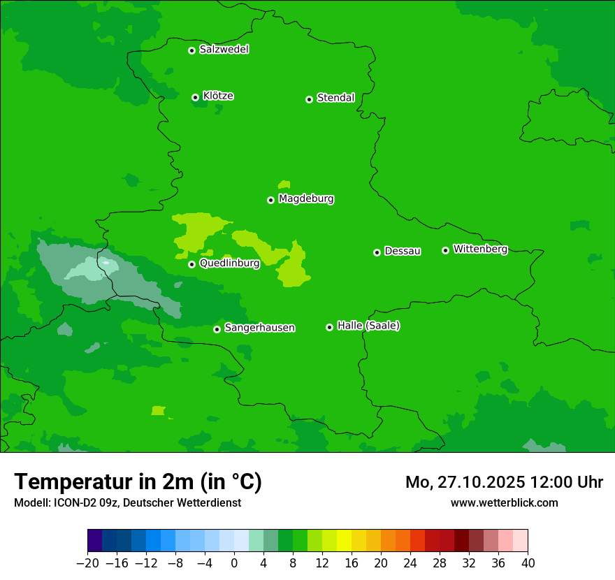 Modellkarten Temperatur Modellkarten Temperatur