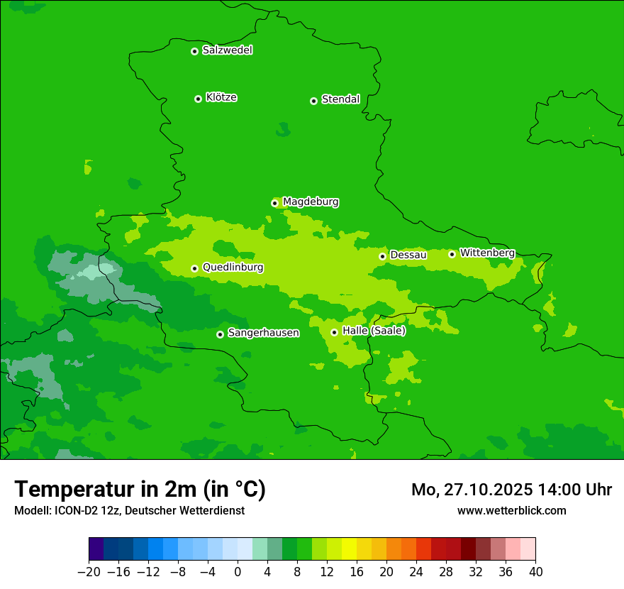 Modellkarten Temperatur Modellkarten Temperatur