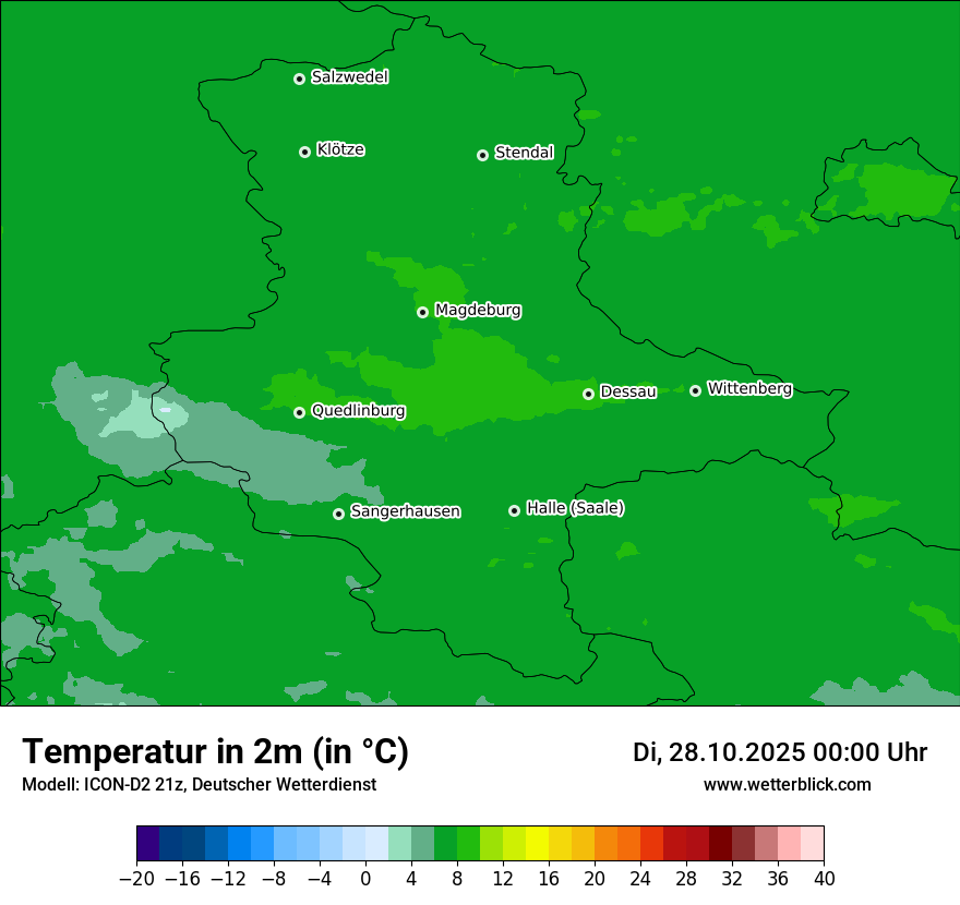 Modellkarten Temperatur Modellkarten Temperatur