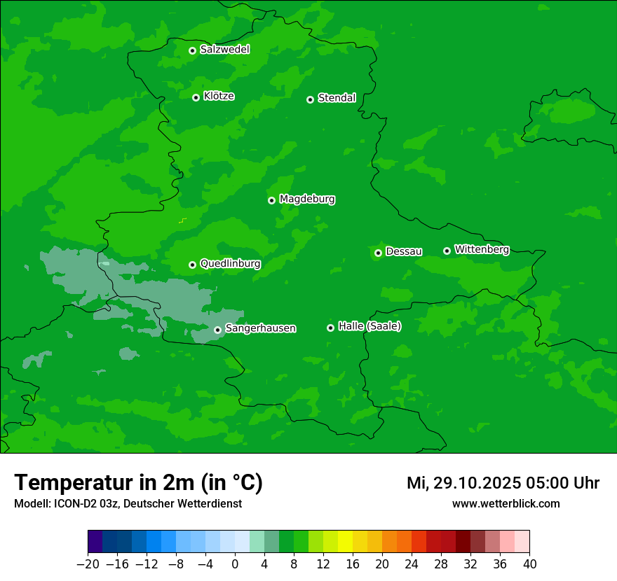 Modellkarten Temperatur Modellkarten Temperatur