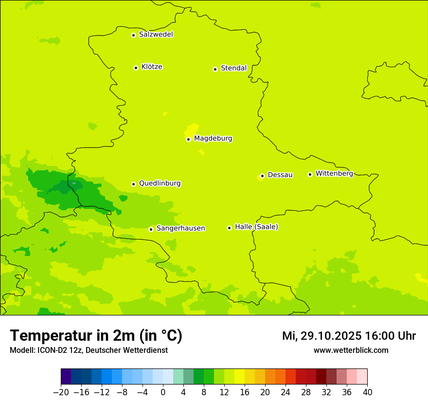 Modellkarten Temperatur Modellkarten Temperatur