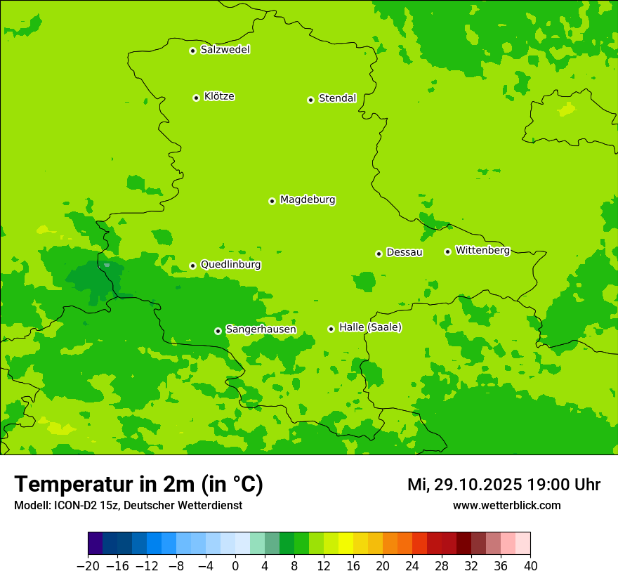 Modellkarten Temperatur Modellkarten Temperatur