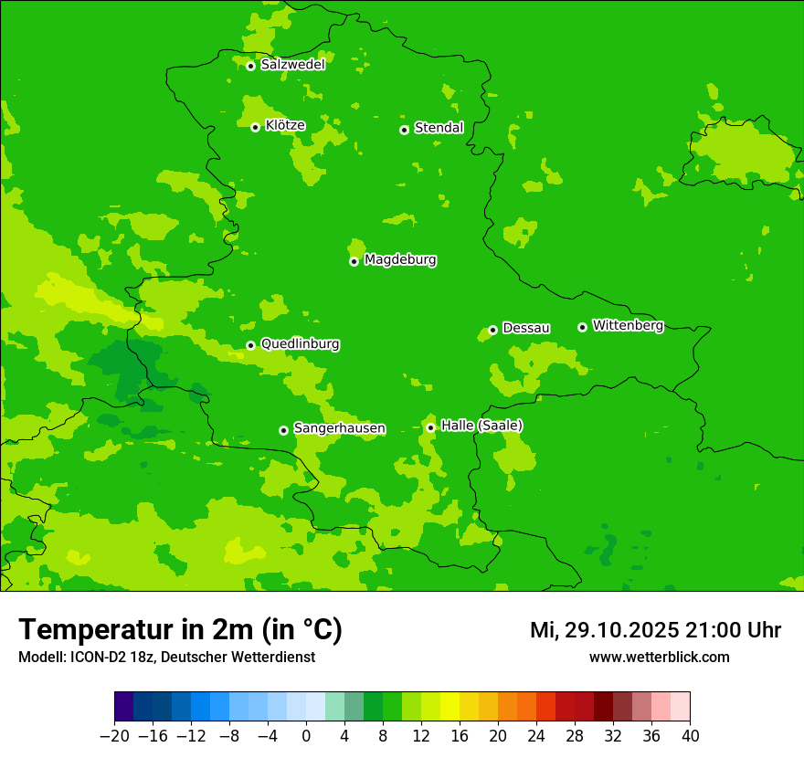Modellkarten Temperatur Modellkarten Temperatur