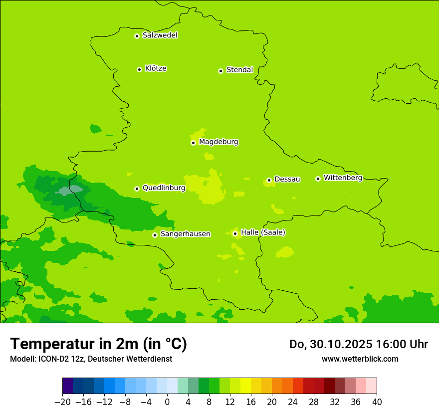 Modellkarten Temperatur Modellkarten Temperatur