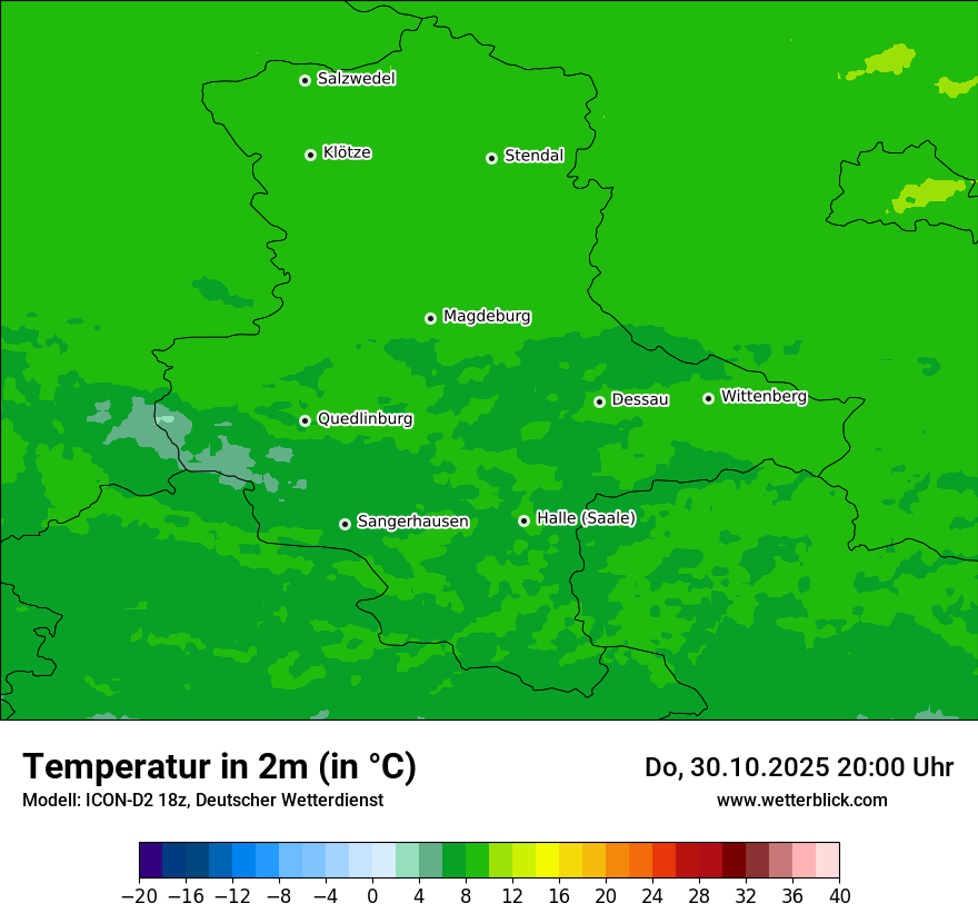 Modellkarten Temperatur Modellkarten Temperatur