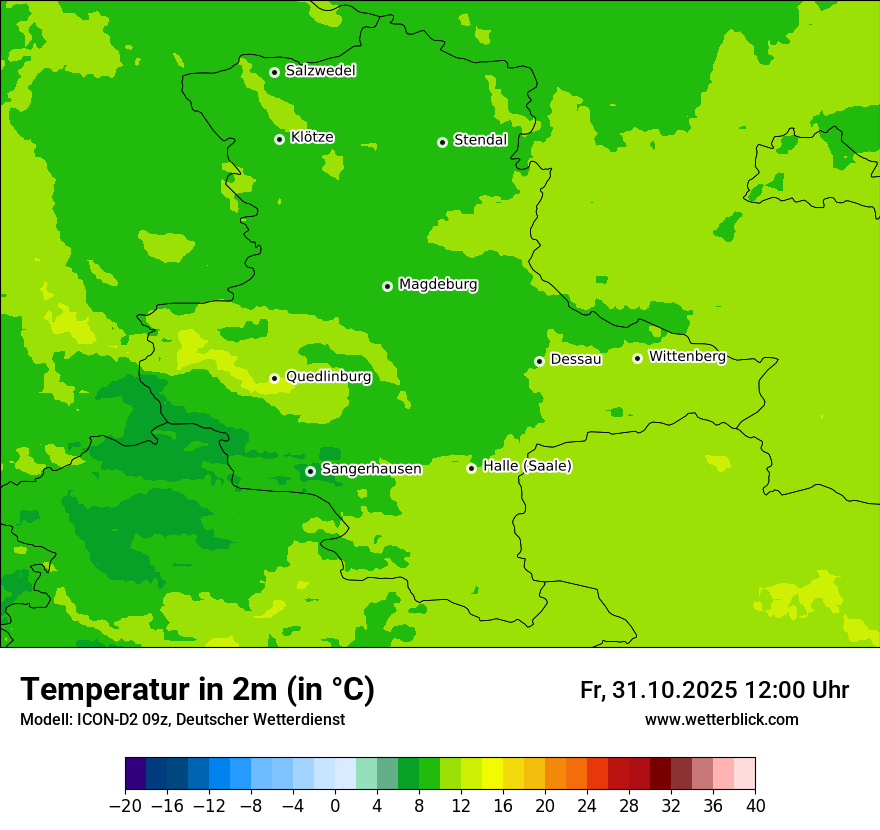 Modellkarten Temperatur Modellkarten Temperatur