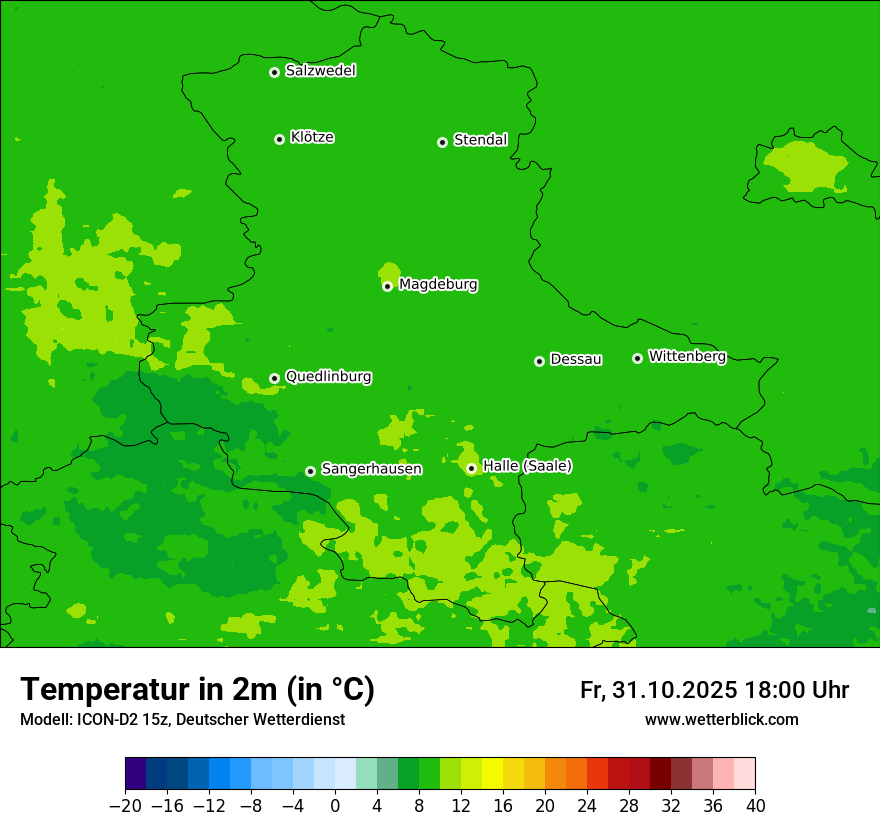 Modellkarten Temperatur Modellkarten Temperatur