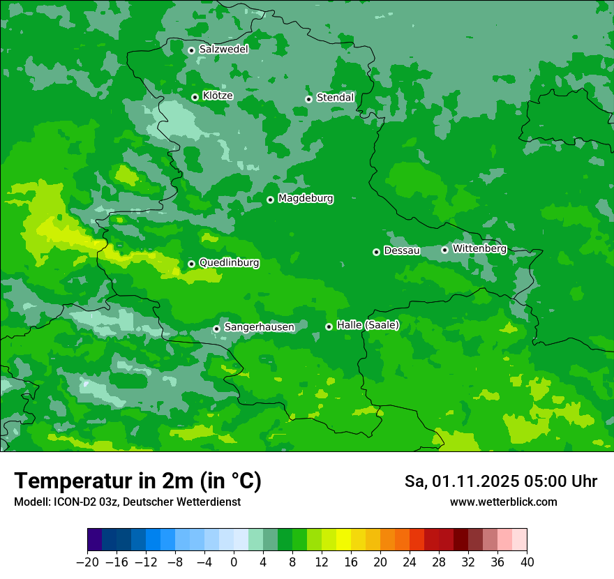 Modellkarten Temperatur Modellkarten Temperatur