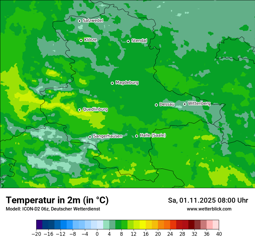 Modellkarten Temperatur Modellkarten Temperatur