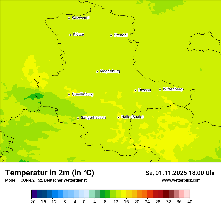 Modellkarten Temperatur