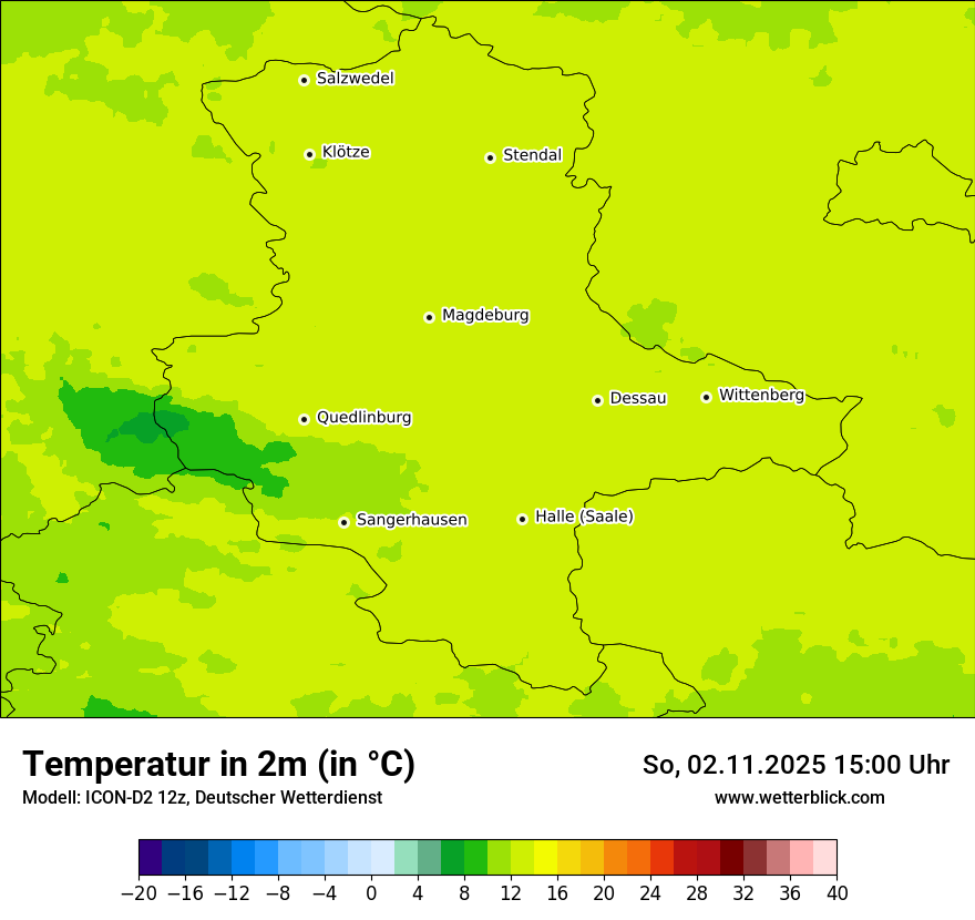 Modellkarten Temperatur