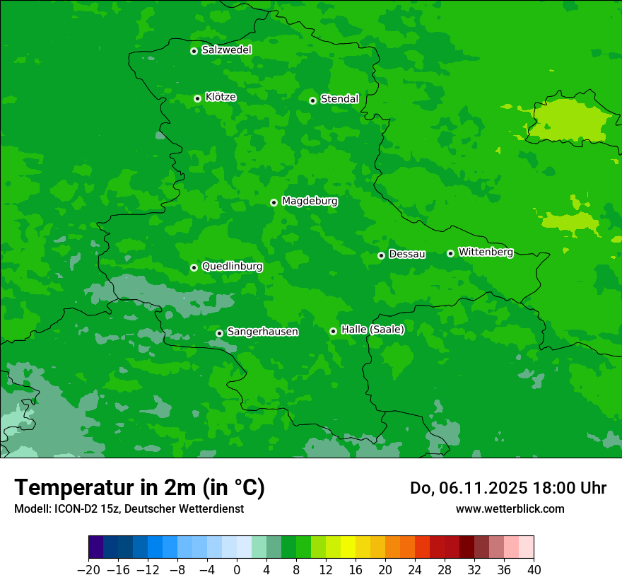 Modellkarten Temperatur