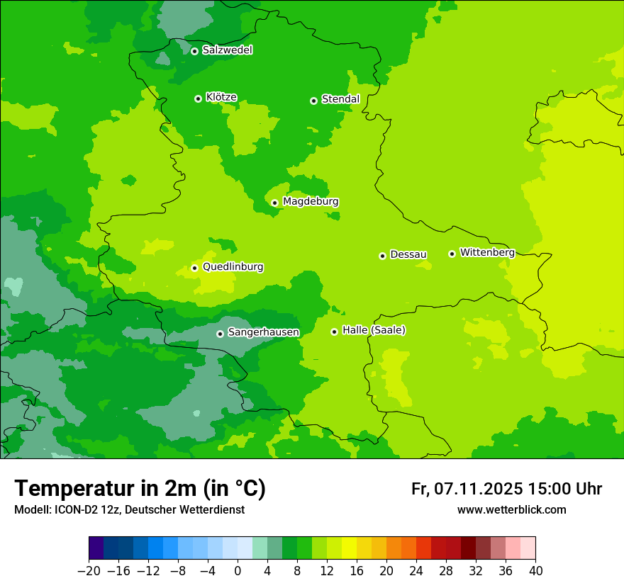 Modellkarten Temperatur