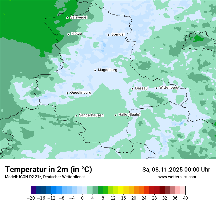 Modellkarten Temperatur