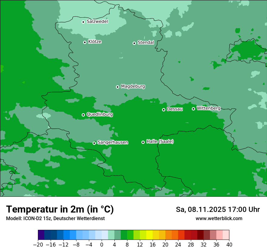 Modellkarten Temperatur