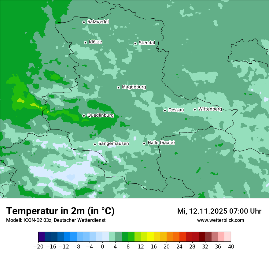 Modellkarten Temperatur