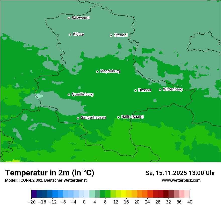 Modellkarten Temperatur