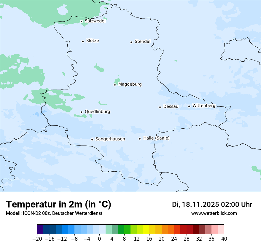 Modellkarten Temperatur