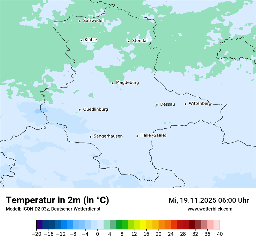 Modellkarten Temperatur
