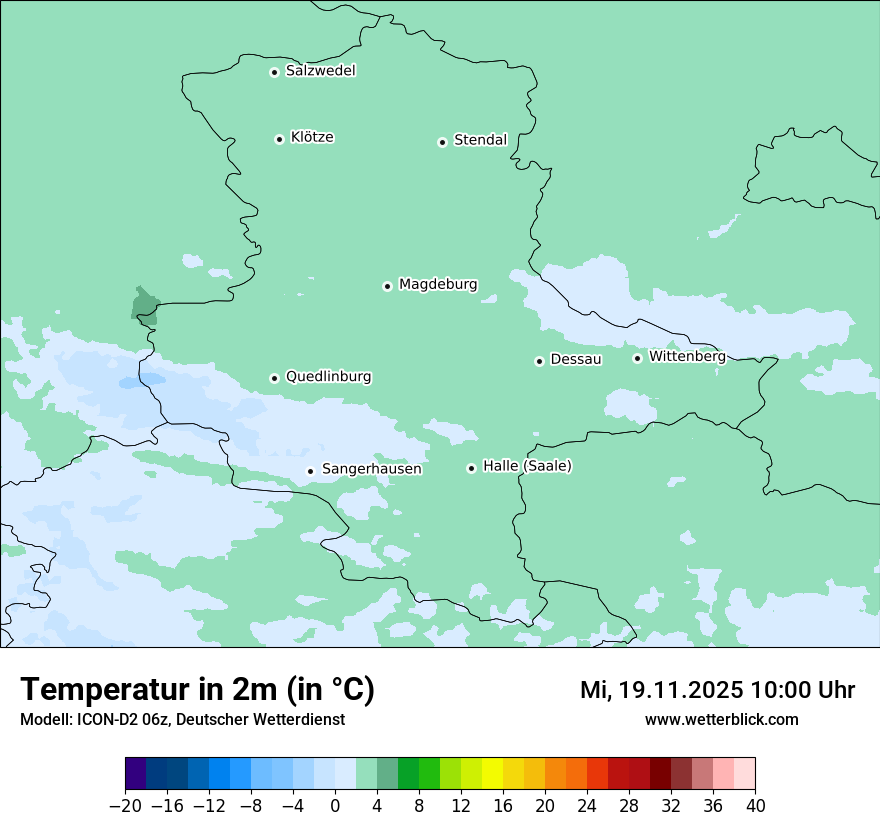 Modellkarten Temperatur