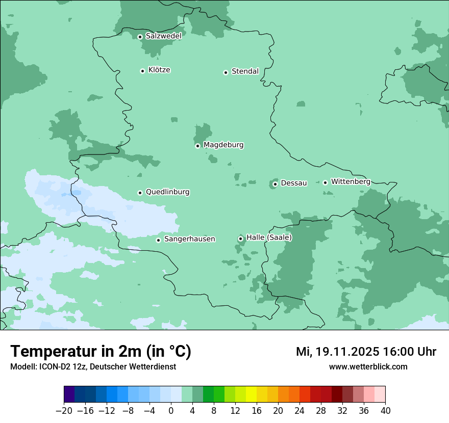 Modellkarten Temperatur