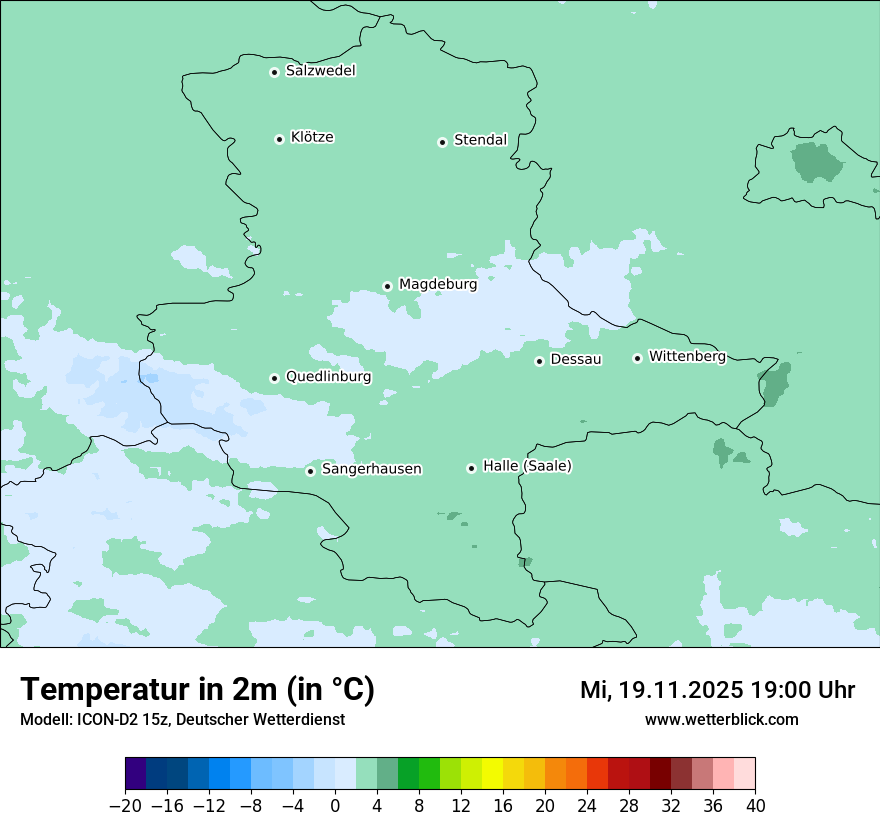 Modellkarten Temperatur