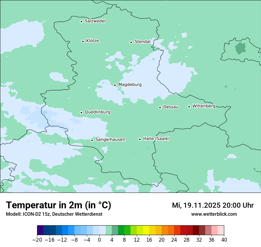 Modellkarten Temperatur