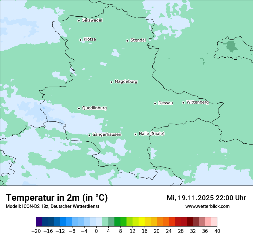 Modellkarten Temperatur