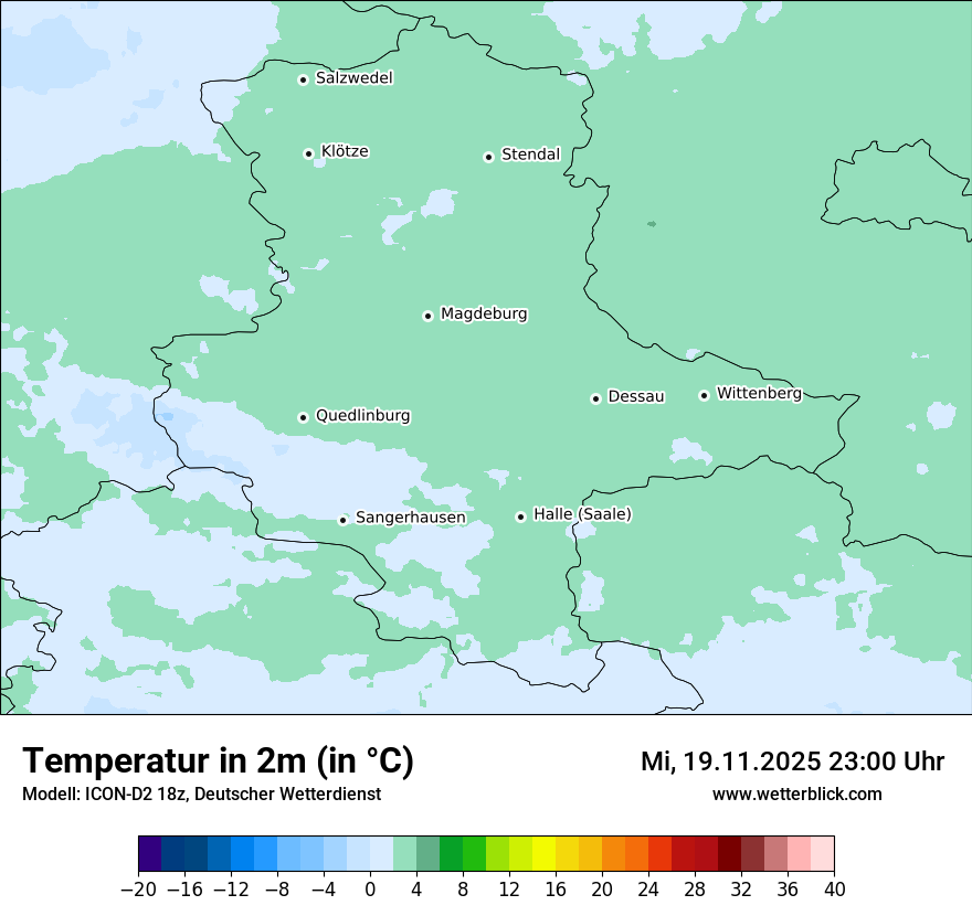 Modellkarten Temperatur
