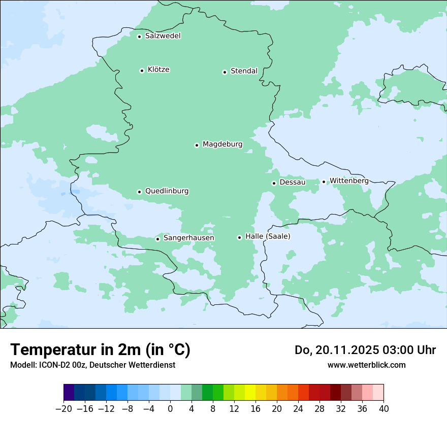 Modellkarten Temperatur