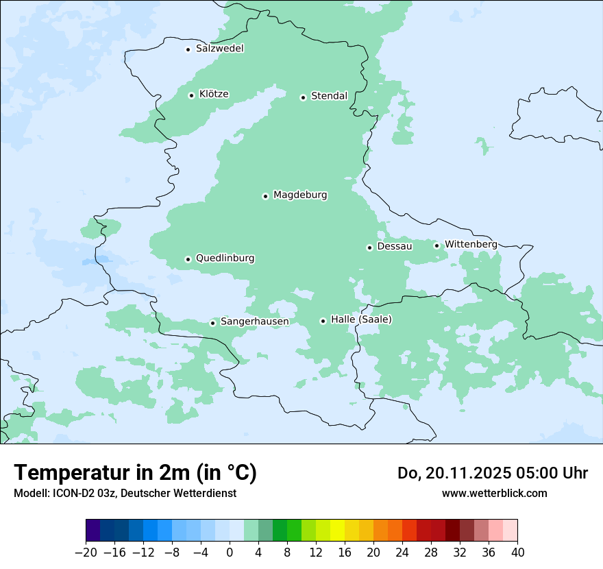Modellkarten Temperatur