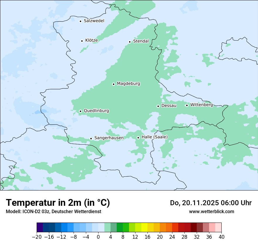 Modellkarten Temperatur