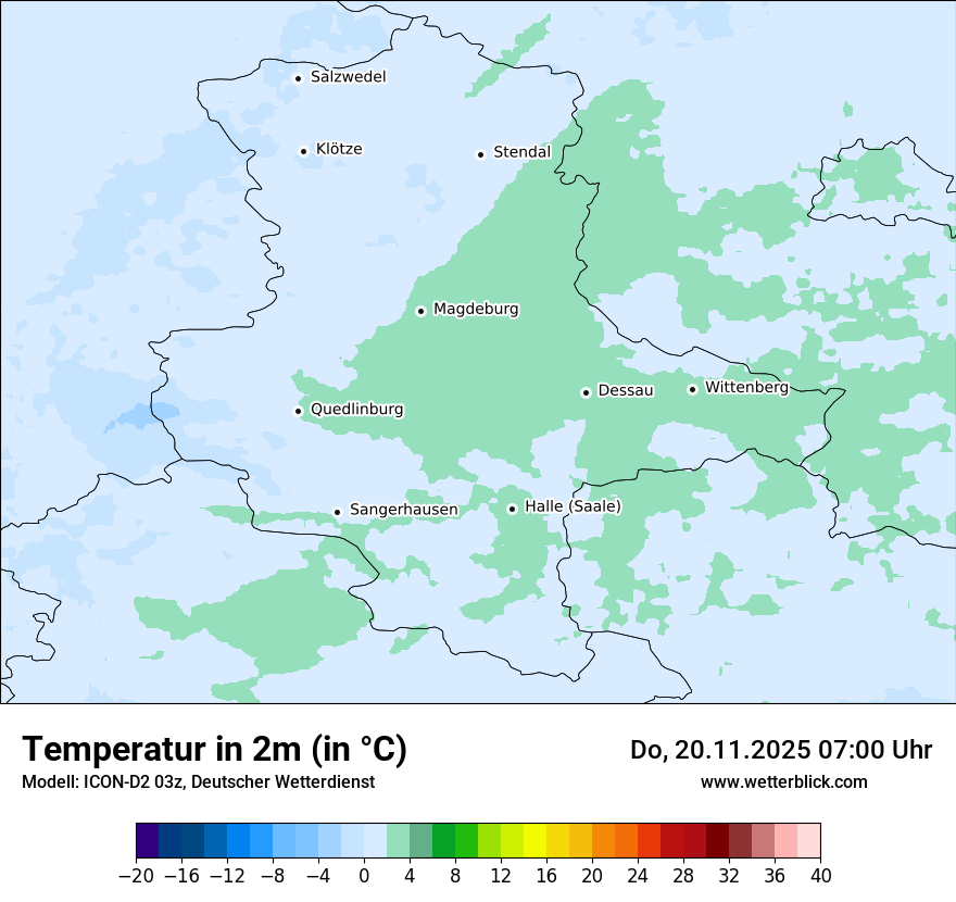 Modellkarten Temperatur