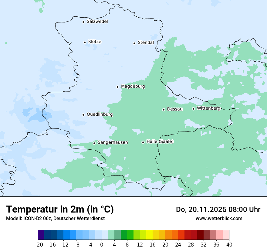 Modellkarten Temperatur