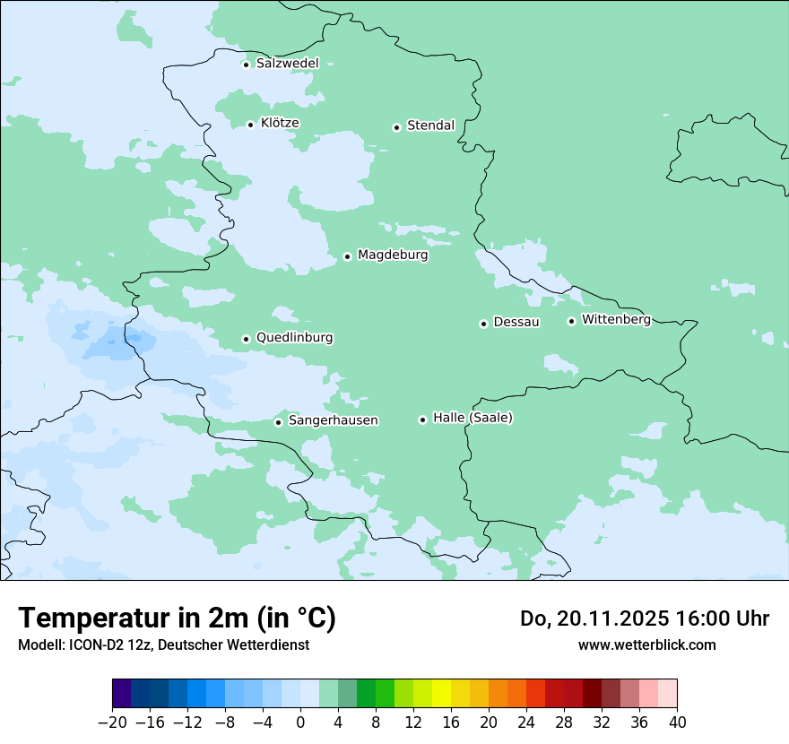 Modellkarten Temperatur