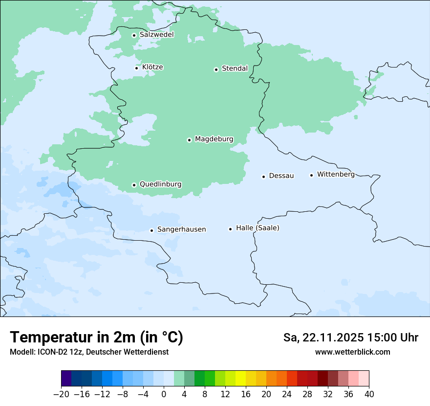 Modellkarten Temperatur